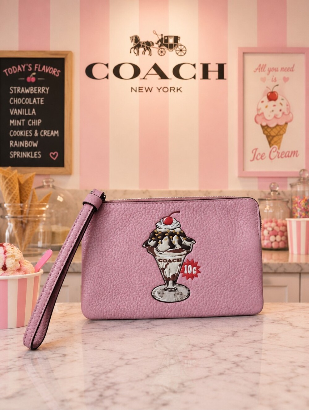 Coach Ice Cream Sundae Wristlet